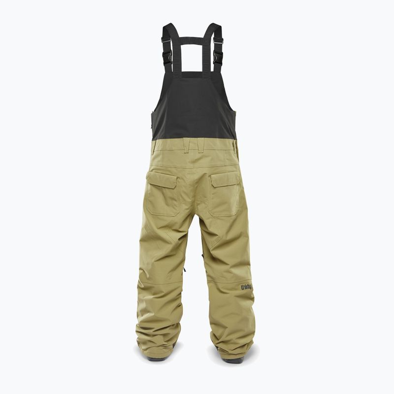 Men's ThirtyTwo Basement Bib khaki snowboard trousers 2