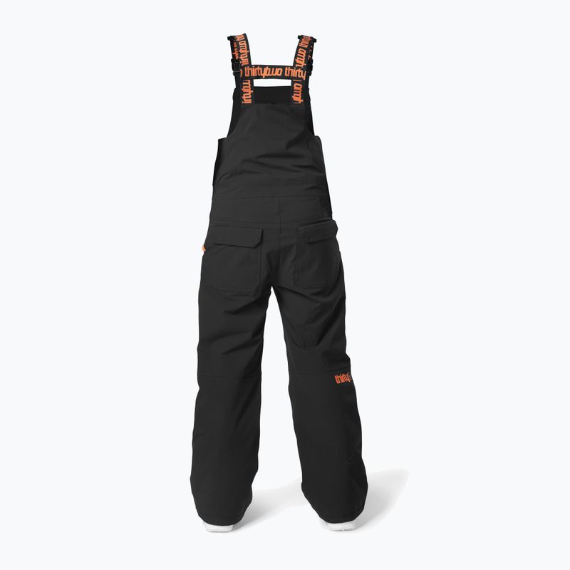 Children's snowboard trousers ThirtyTwo Youth Basement Bib black/orange 2