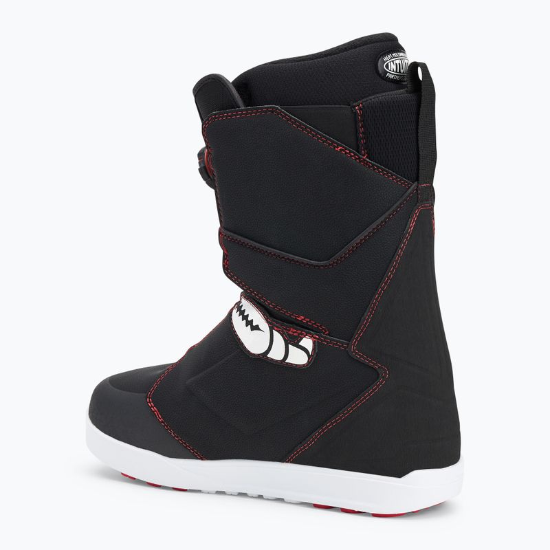 Men's snowboard boots ThirtyTwo Lashed Double Boa Crab Grab '24 black/white/red 2