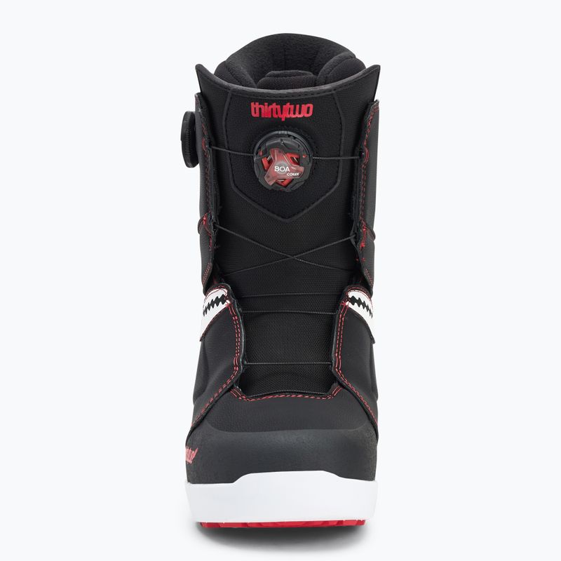 Men's snowboard boots ThirtyTwo Lashed Double Boa Crab Grab '24 black/white/red 3
