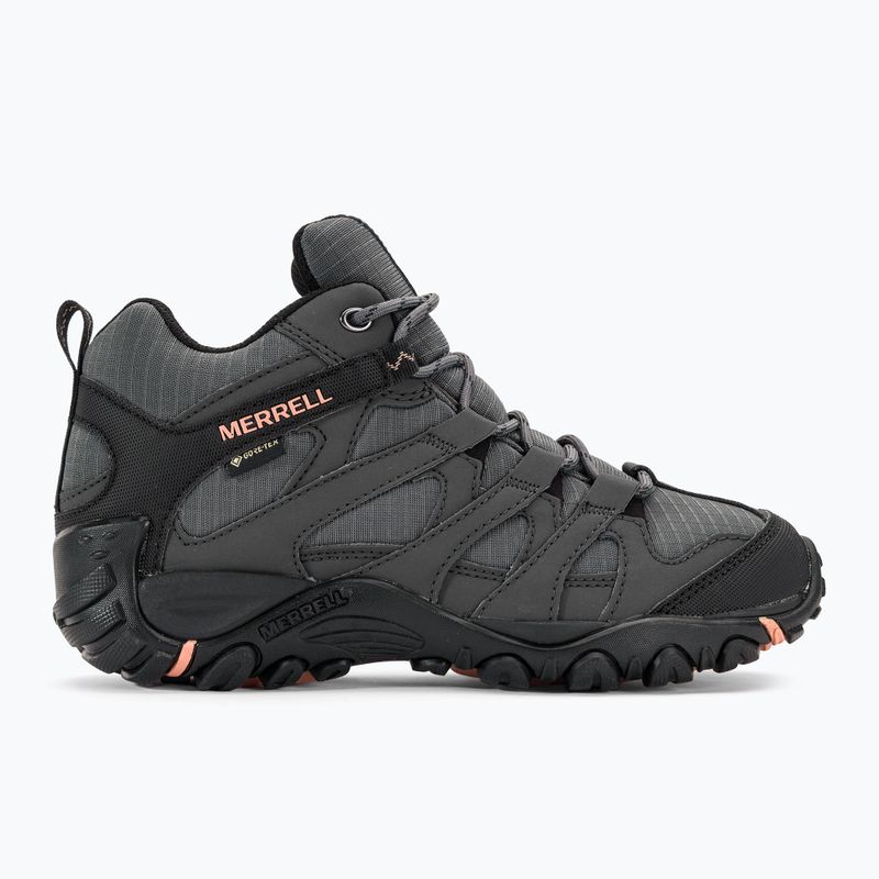 Women's hiking boots Merrell Claypool Sport Mid GTX grey/peach 2