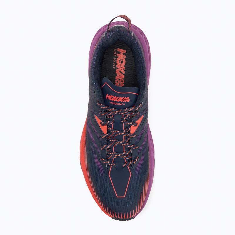 Women's running shoes HOKA Speedgoat 4 outer space/hot coral 5