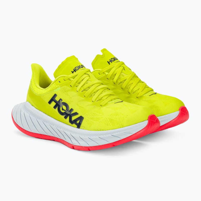 Women's running shoes HOKA Carbon X 2 evening primrose/fiesta 5