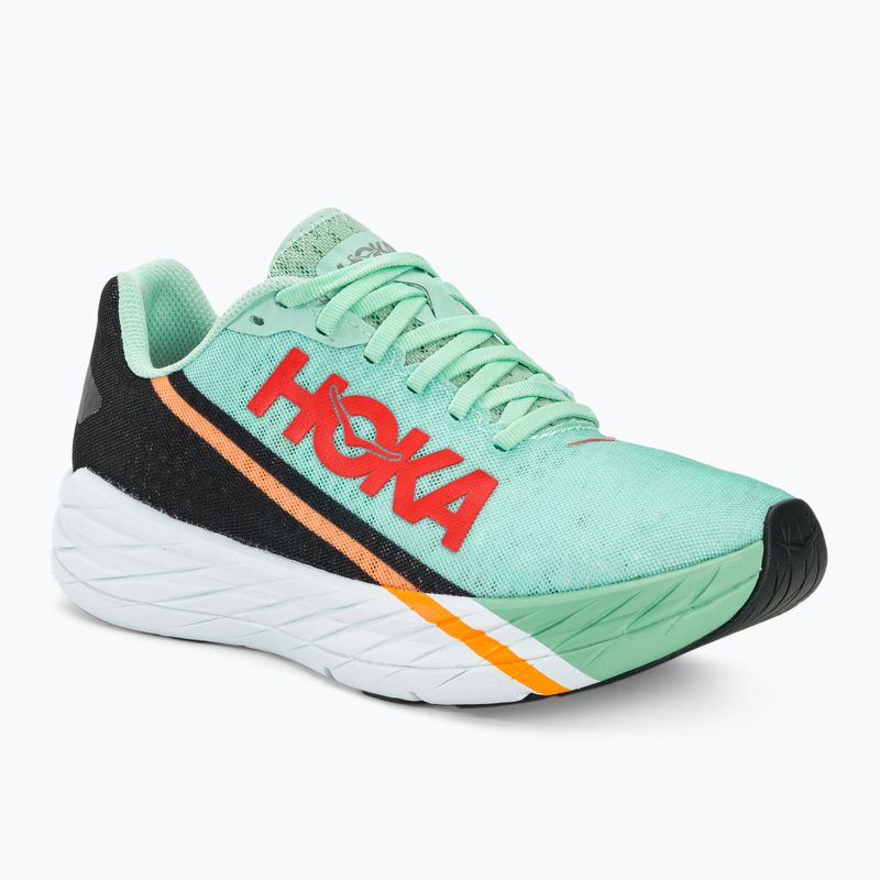 HOKA Rocket X eggshell blue/black running shoes