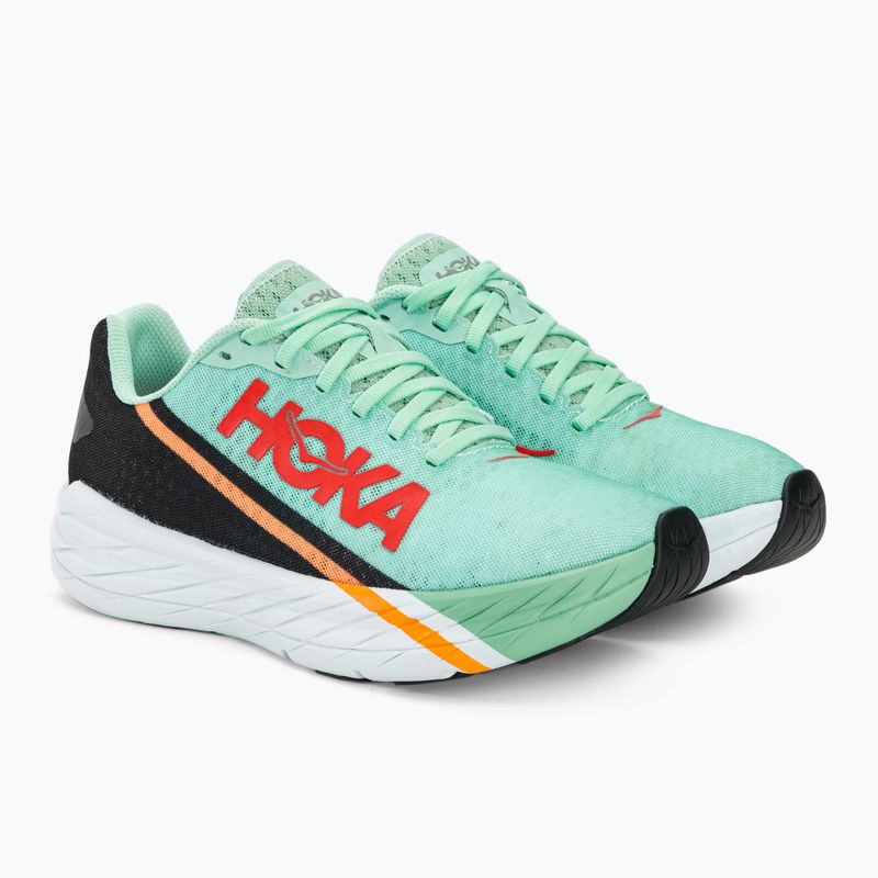 HOKA Rocket X eggshell blue/black running shoes 5