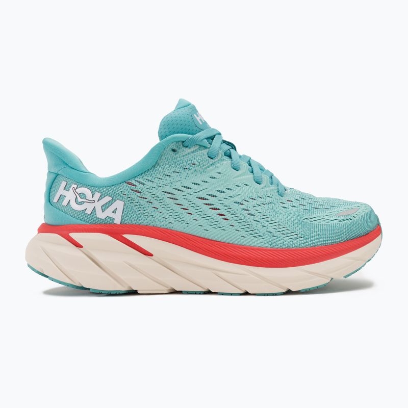 Women's running shoes HOKA Clifton 8 Wide aquarelle/eggshell blue 2
