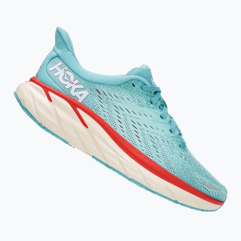 Women's running shoes HOKA Clifton 8 Wide aquarelle/eggshell blue 7