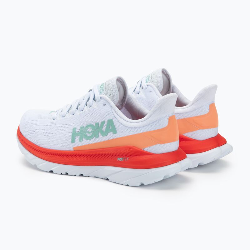 Women's running shoes HOKA Mach 4 white/fiesta 3