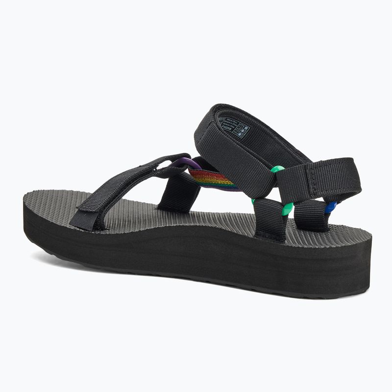 Women's sandals Teva Midform Universal Pride black rainbow 3