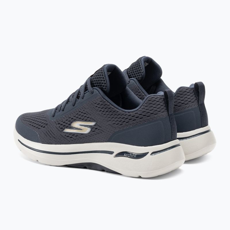 Men's SKECHERS Go Walk Arch Fit Idyllic navy/white/gold shoes 3