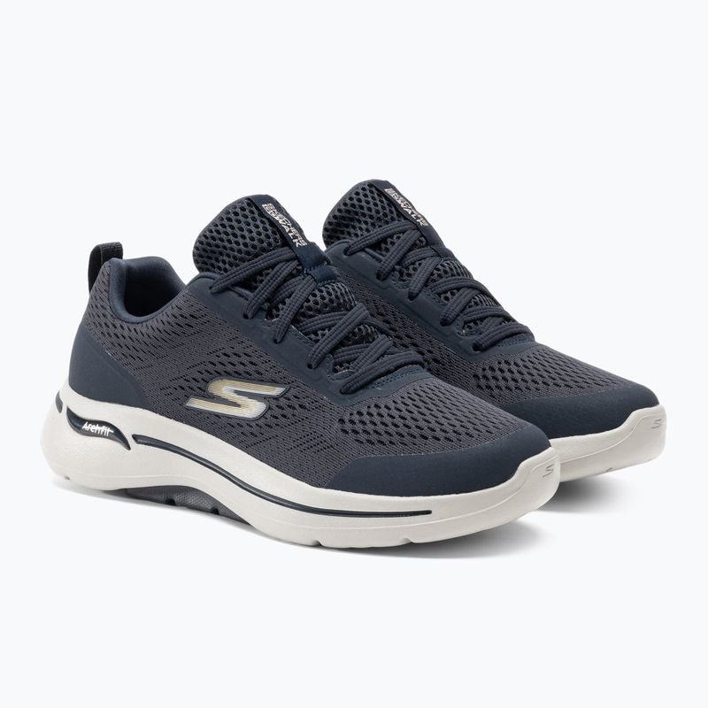 Men's SKECHERS Go Walk Arch Fit Idyllic navy/white/gold shoes 4