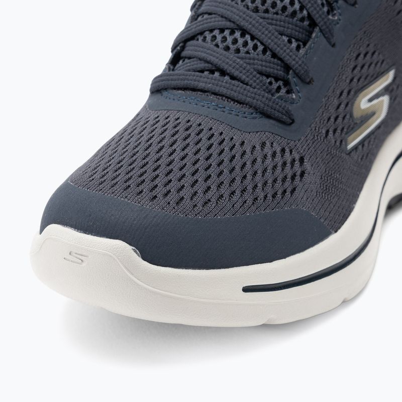 Men's SKECHERS Go Walk Arch Fit Idyllic navy/white/gold shoes 8