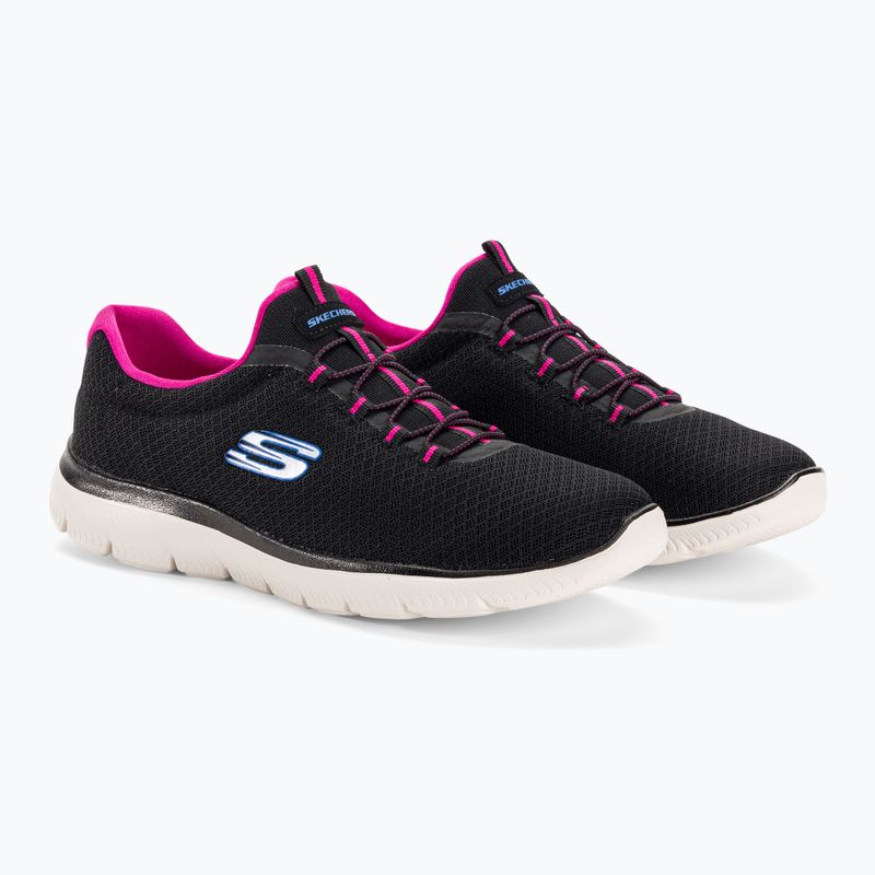 Women's training shoes SKECHERS Summits black/hot pink 4