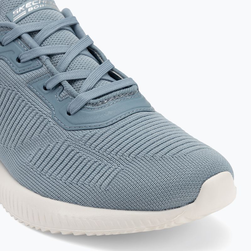 Women's SKECHERS Bobs Sport Squad Tough Talk light blue shoes 7