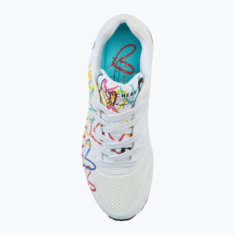 SKECHERS women's shoes JGoldcrown Uno Spread The Love white/multicolor 5