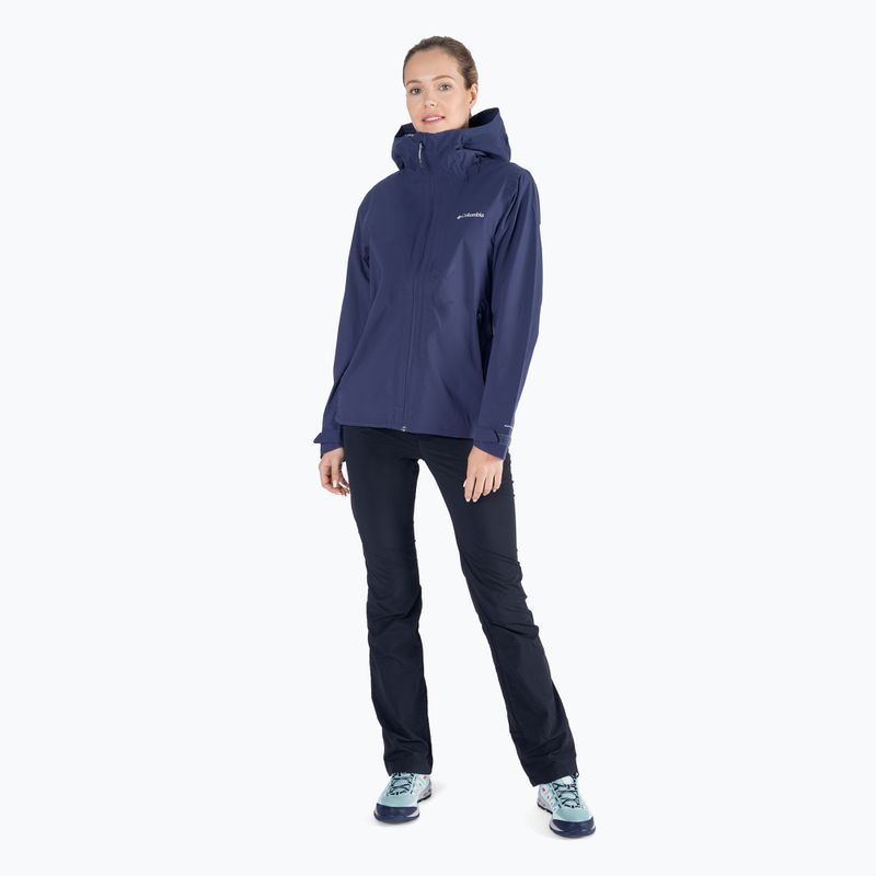 Columbia women's Omni-Tech Ampli-Dry 466 membrane rain jacket navy blue 1938973 7