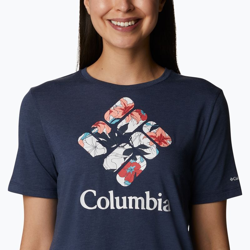 Columbia Bluebird Day Relaxed women's trekking shirt navy blue 1934002 4