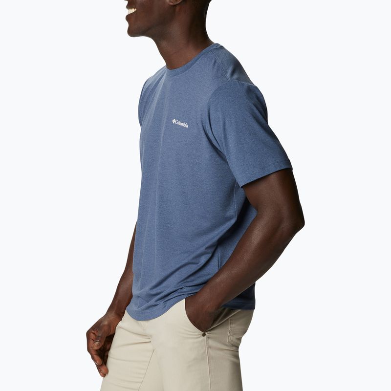 Men's Columbia Tech Trail Graphic Tee blue 1930802 trekking shirt