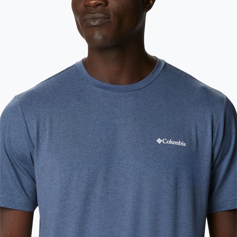 Men's Columbia Tech Trail Graphic Tee blue 1930802 trekking shirt 2