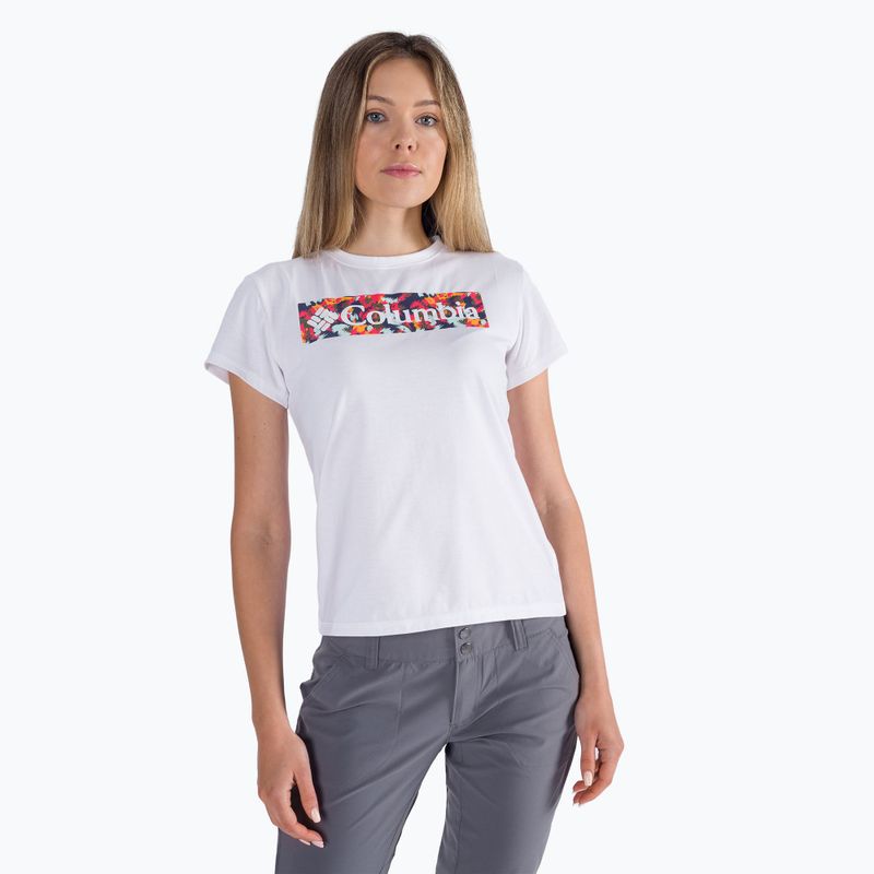 Women's trekking shirt Columbia Sun Trek Graphic white 1931753