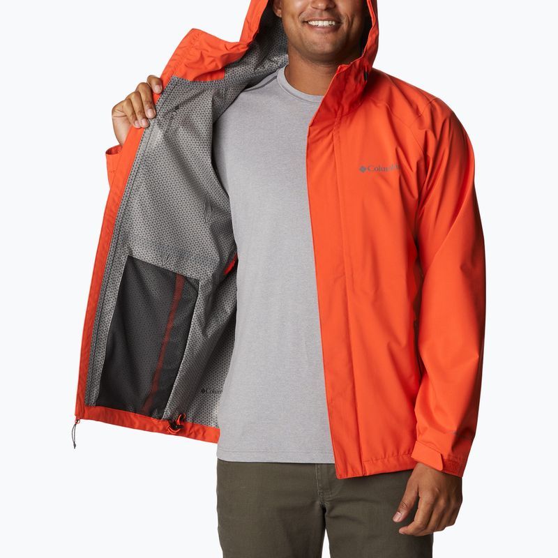 Columbia men's Earth Explorer Shell 813 rain jacket orange 1988612 10
