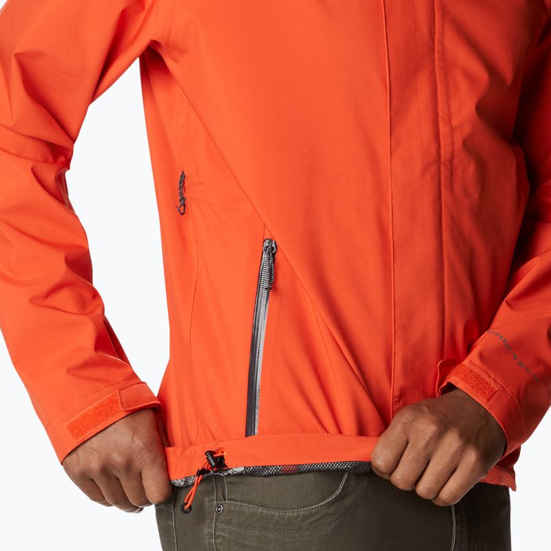 Columbia men's Earth Explorer Shell 813 rain jacket orange 1988612 16