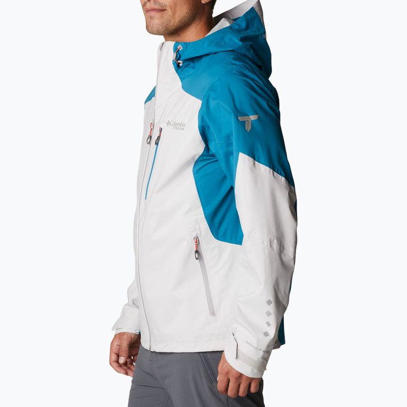 Columbia men's Titan Pass 2.5L Shell rain jacket blue-grey 1888941