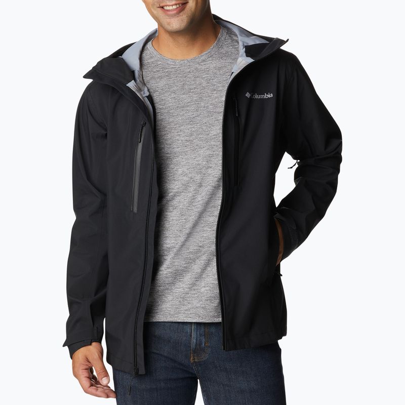 Columbia Peak Creek Shell 010 men's rain jacket black 1988892