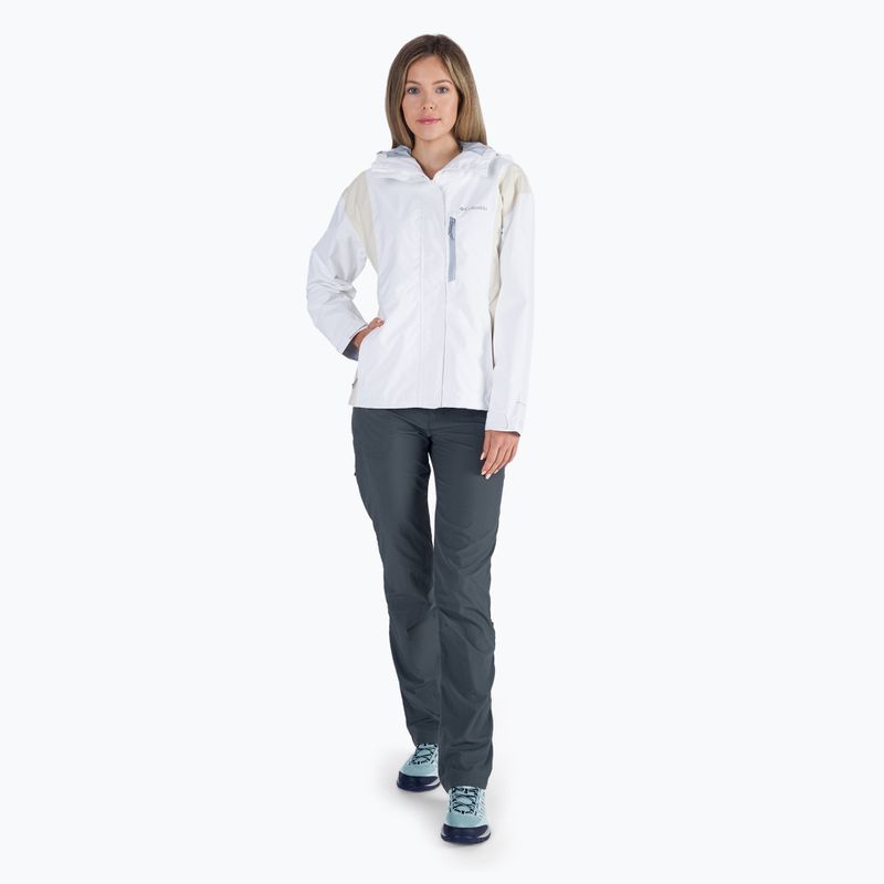 Columbia women's Hikebound 100 rain jacket white 1989253 2