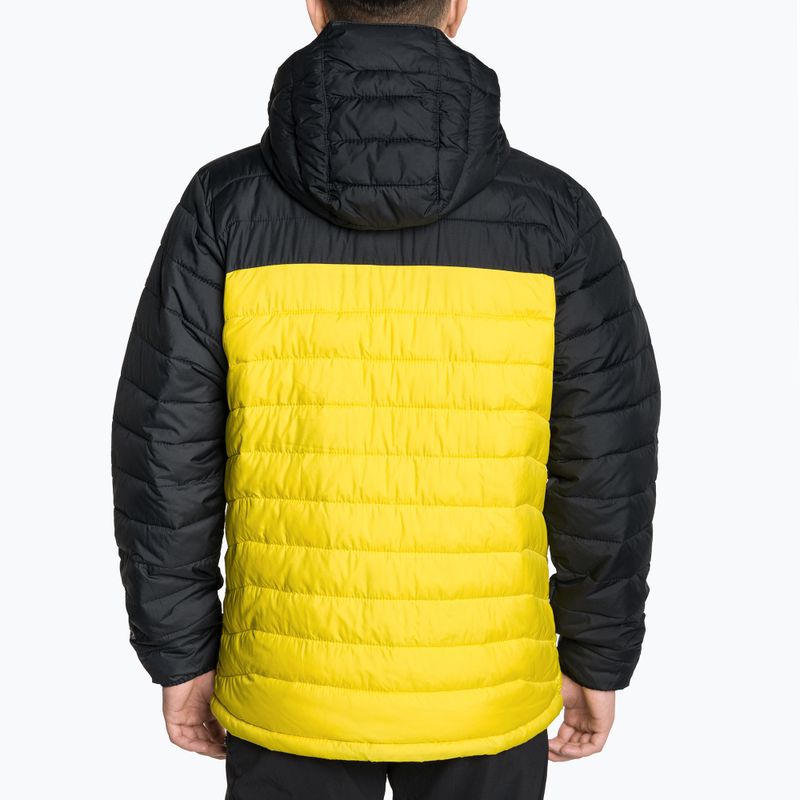 Columbia Powder Lite Hooded men's down jacket black/yellow 1693931 2