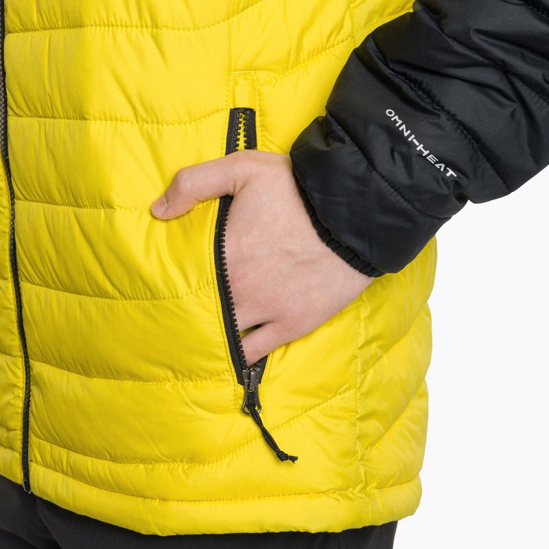 Columbia Powder Lite Hooded men's down jacket black/yellow 1693931 4