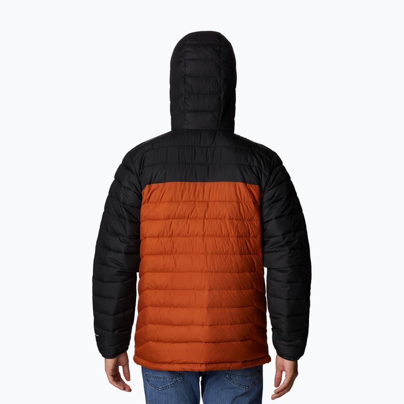 Columbia Powder Lite Hooded Orange/Black Men's Down Jacket 1693931 8