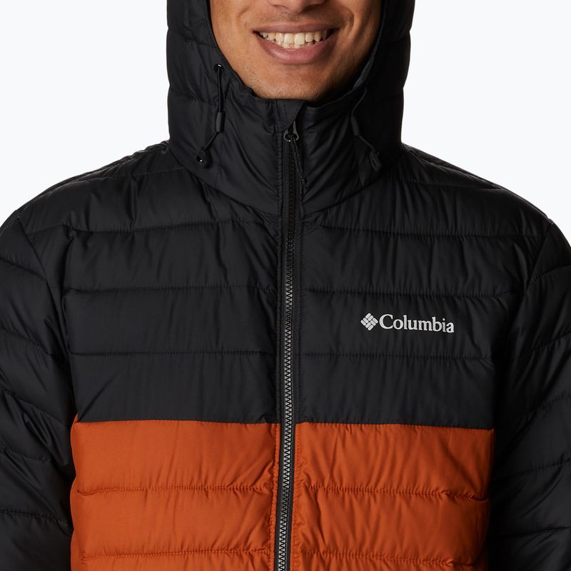 Columbia Powder Lite Hooded Orange/Black Men's Down Jacket 1693931 10