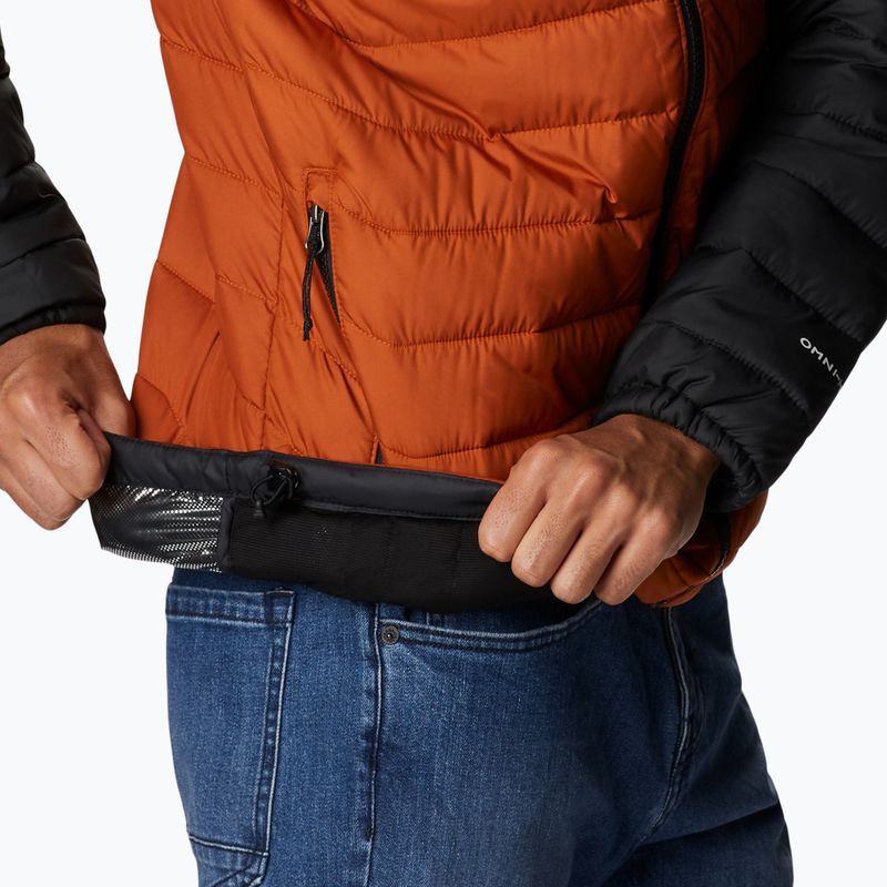 Columbia Powder Lite Hooded Orange/Black Men's Down Jacket 1693931 11