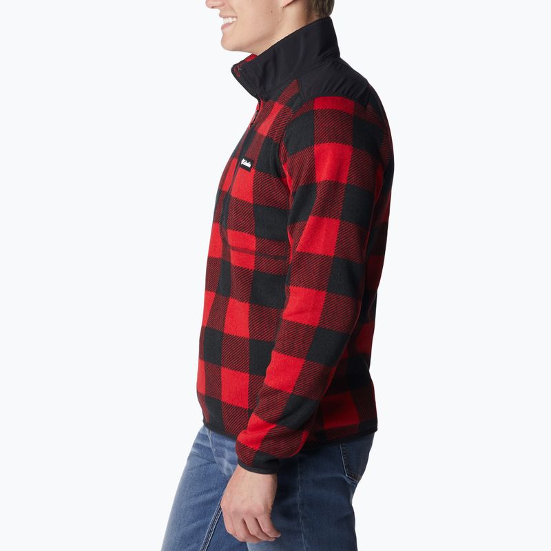 Columbia Sweater Weather II Printed mountain red check print men's trekking sweatshirt 3
