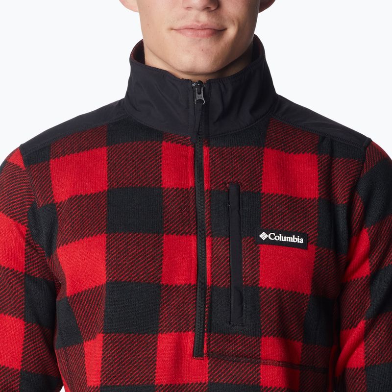 Columbia Sweater Weather II Printed mountain red check print men's trekking sweatshirt 4