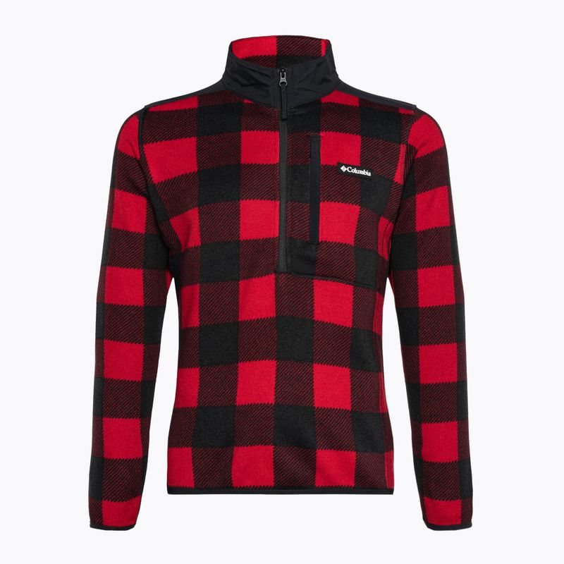 Columbia Sweater Weather II Printed mountain red check print men's trekking sweatshirt 5