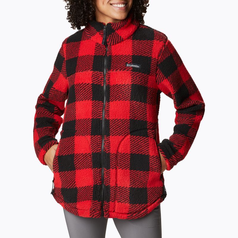 Columbia West Bend women's trekking sweatshirt red 1939901 4