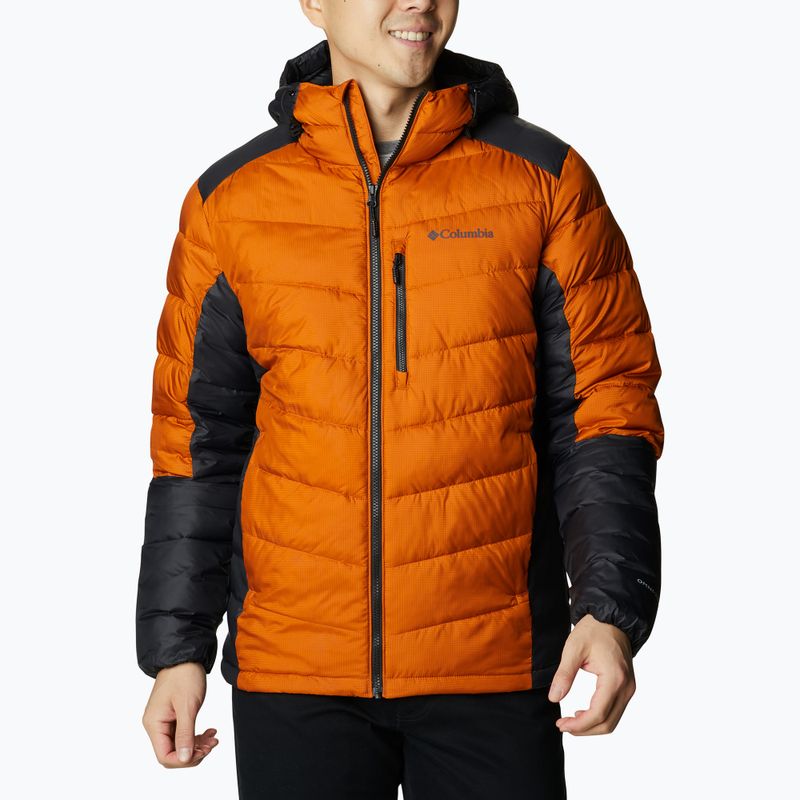 Columbia Labyrinth Loop Hooded men's down jacket orange 1957343