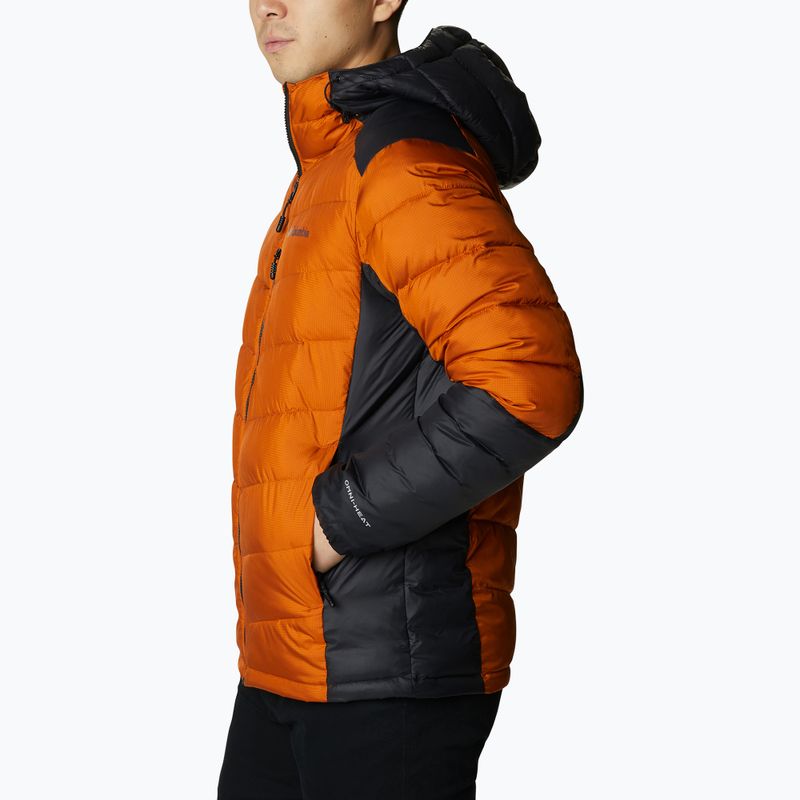 Columbia Labyrinth Loop Hooded men's down jacket orange 1957343 2