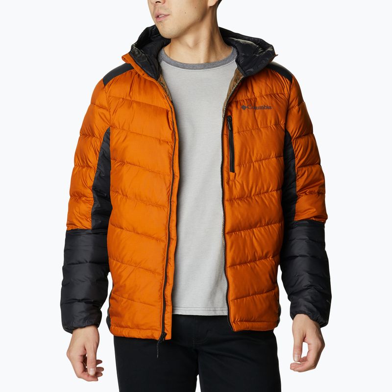 Columbia Labyrinth Loop Hooded men's down jacket orange 1957343 5