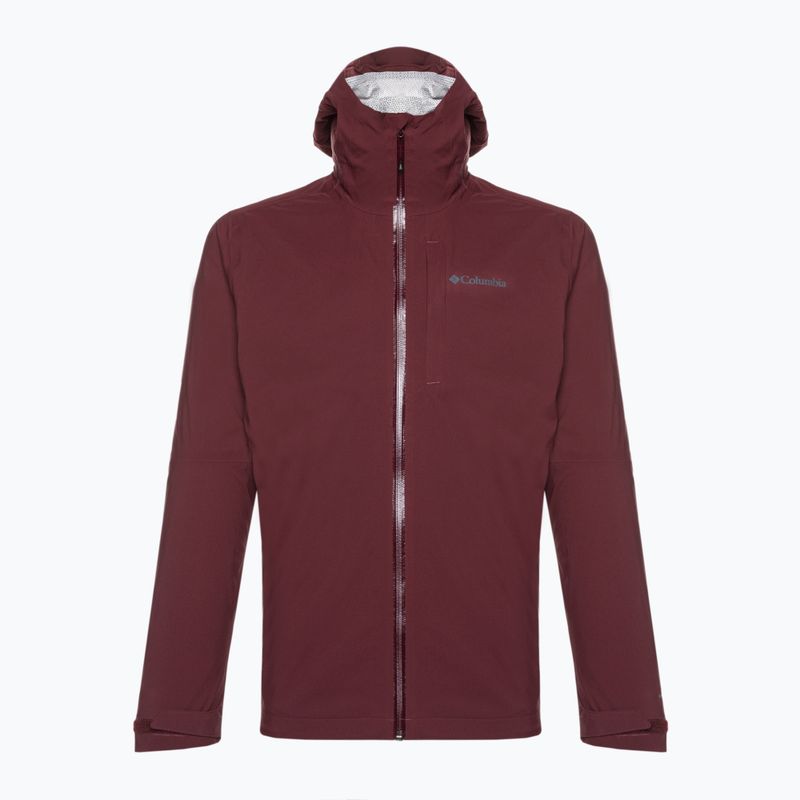 Columbia Omni-Tech Ampli-Dry men's membrane rain jacket maroon 1932854
