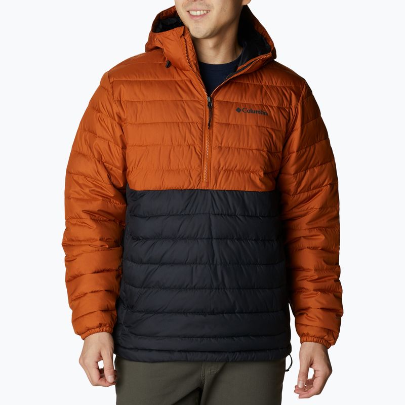 Columbia Powder Lite Anorak men's down jacket orange and black 6