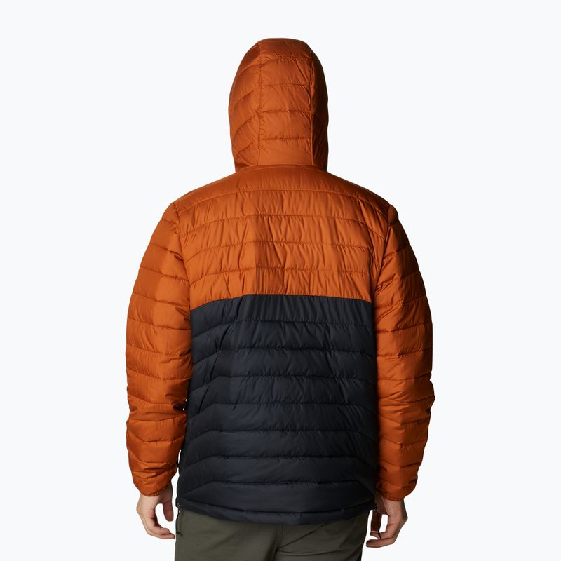 Columbia Powder Lite Anorak men's down jacket orange and black 8