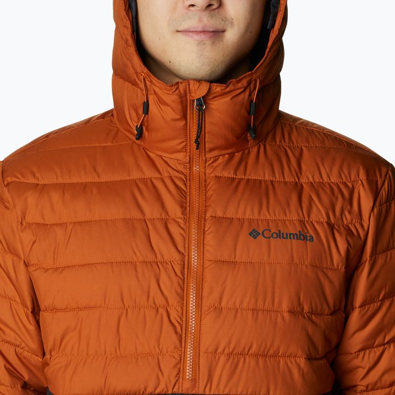 Columbia Powder Lite Anorak men's down jacket orange and black 9