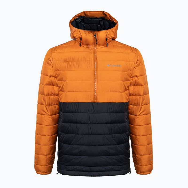Columbia Powder Lite Anorak men's down jacket orange and black