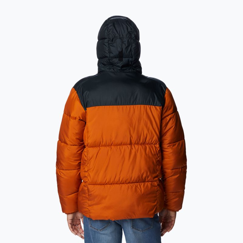 Men's Columbia Puffect Hooded Down Jacket Orange 2008413 2