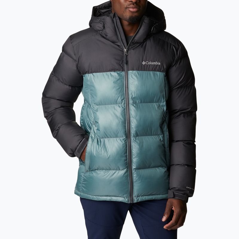 Columbia Pike Lake Hooded men's down jacket black-grey 1738032