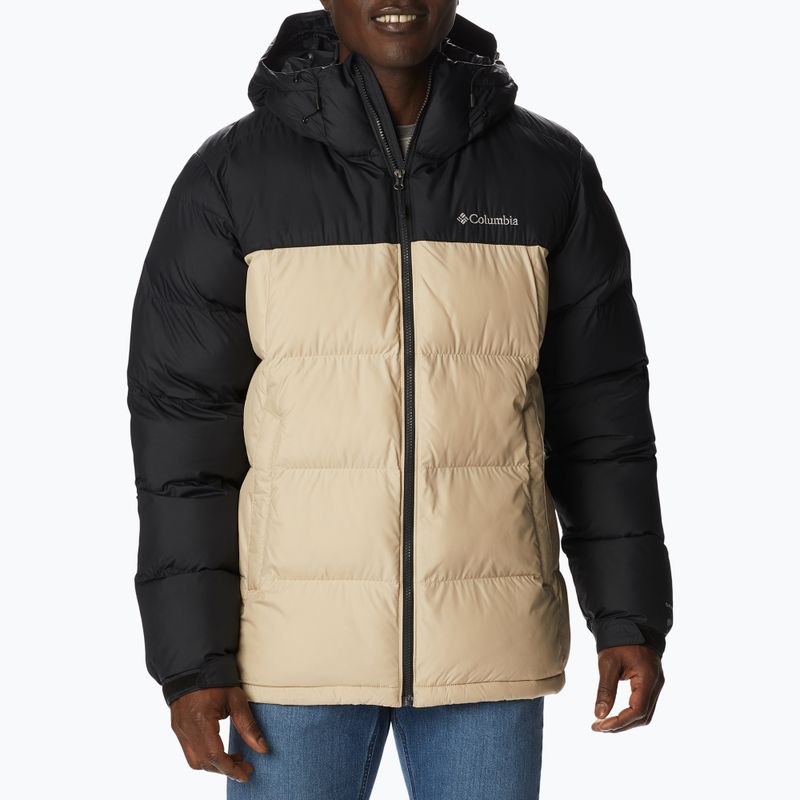 Columbia Pike Lake Hooded men's down jacket beige and black 1738032