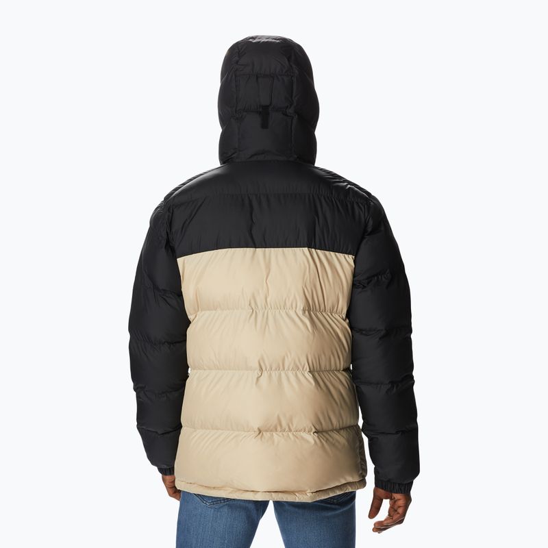 Columbia Pike Lake Hooded men's down jacket beige and black 1738032 3